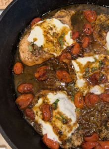 Pesto Caprese Chicken Skillet